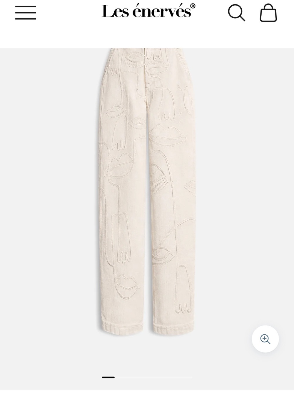 Off-White Straight Leg Designer Embroidered Pants - Picture 3 of 8
